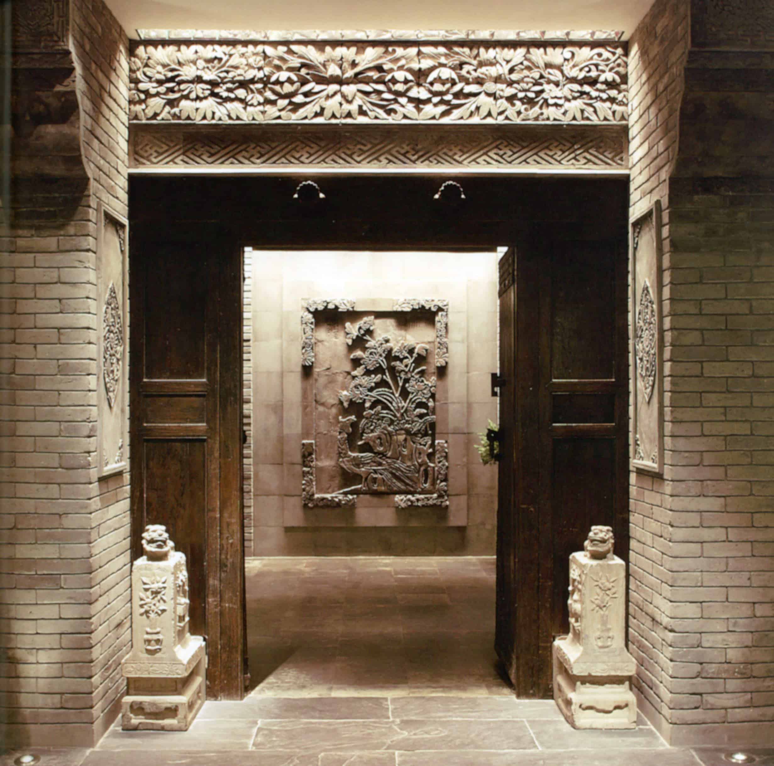 Traditional Chinese Style Residence Entrance with traditional Chinese